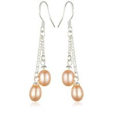 千禧福臨天然淡水珍珠耳墜'若水·粉' 典雅與溫柔的完美融合